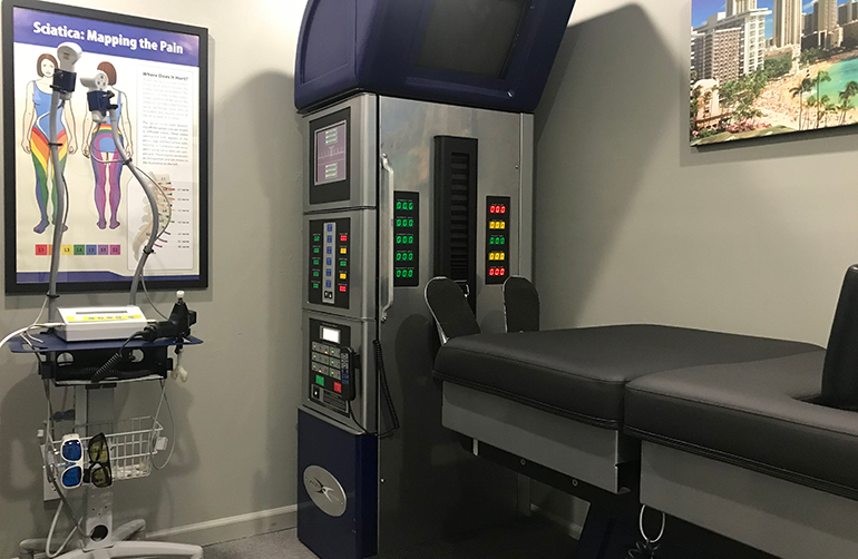 Spinal Decompression Table at City Spine Center in San Francisco